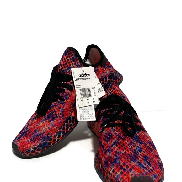 Rare New Mens Deerupt Runner Black Red - Picture 3 of 4